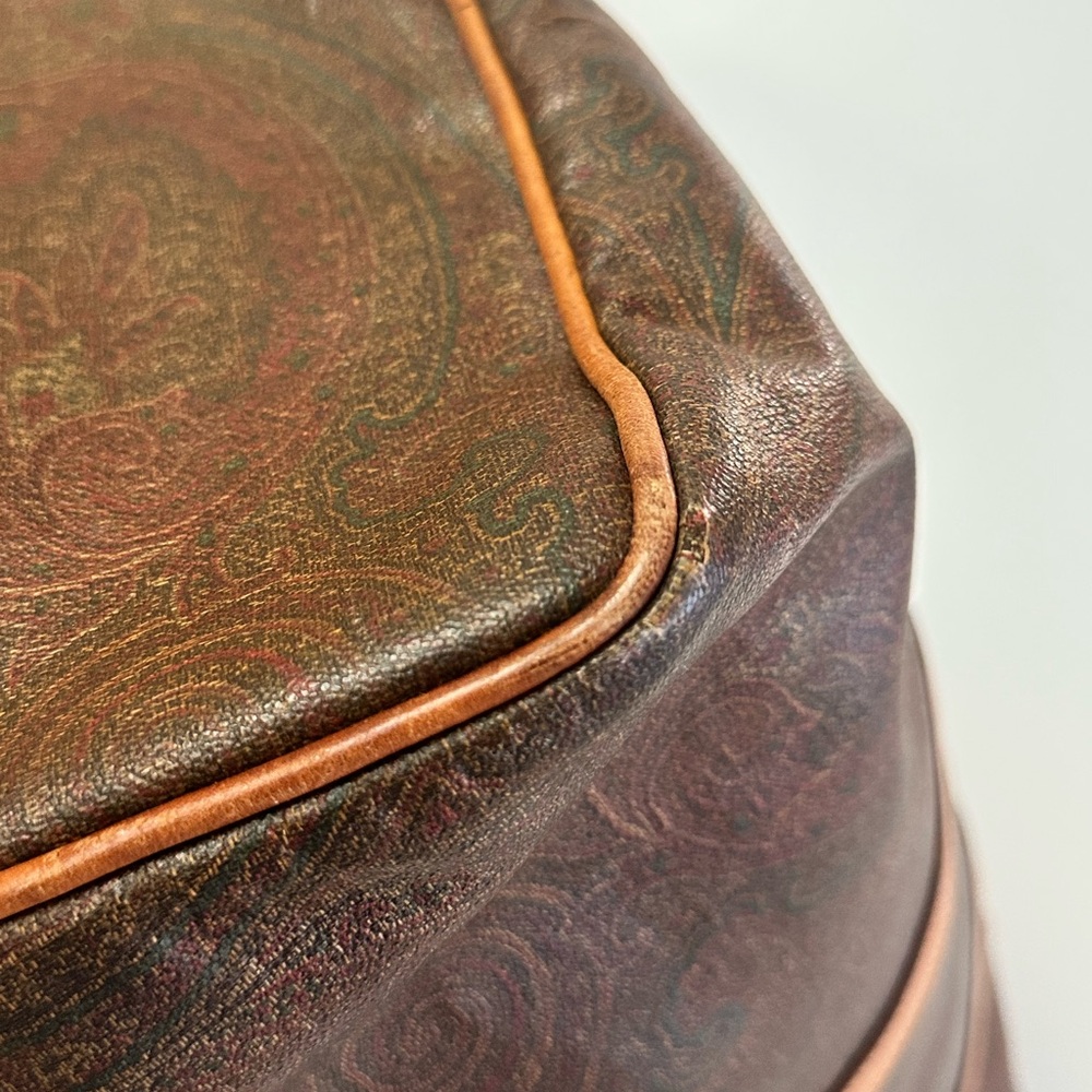 ETRO Milano Paisley Large Weekender Travel Duffel Bag with Crossbody Strap - Picture 14 of 14